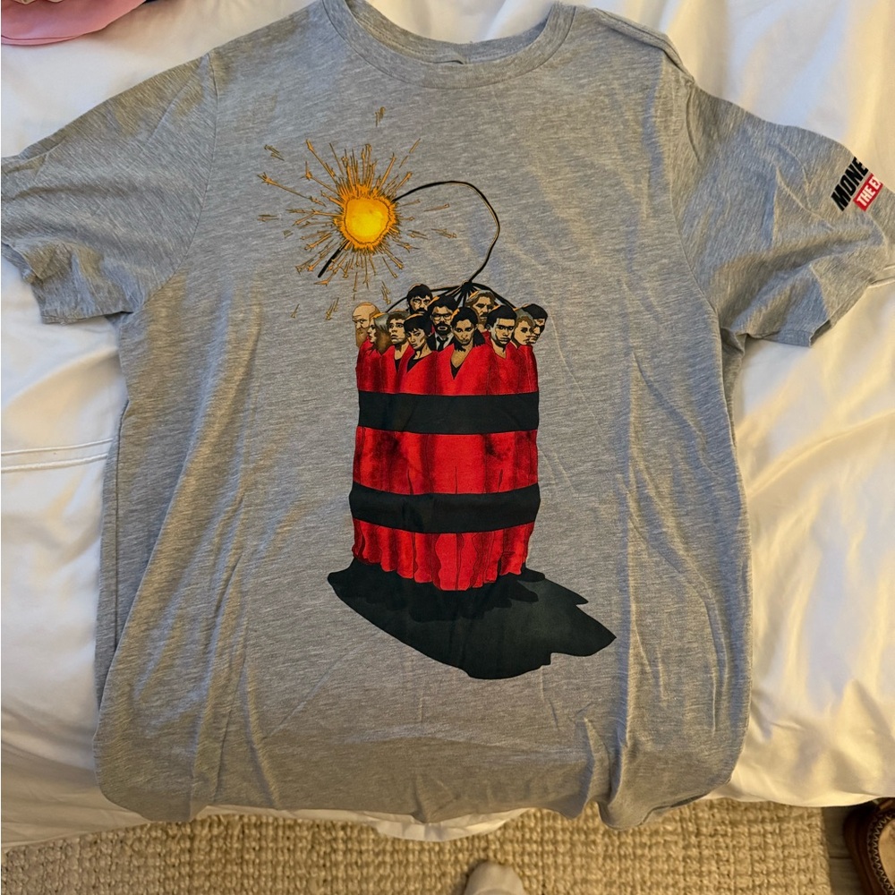 Money Heist Men’s Shirt Tee Short Sleeve Netflix Show Limited Edition